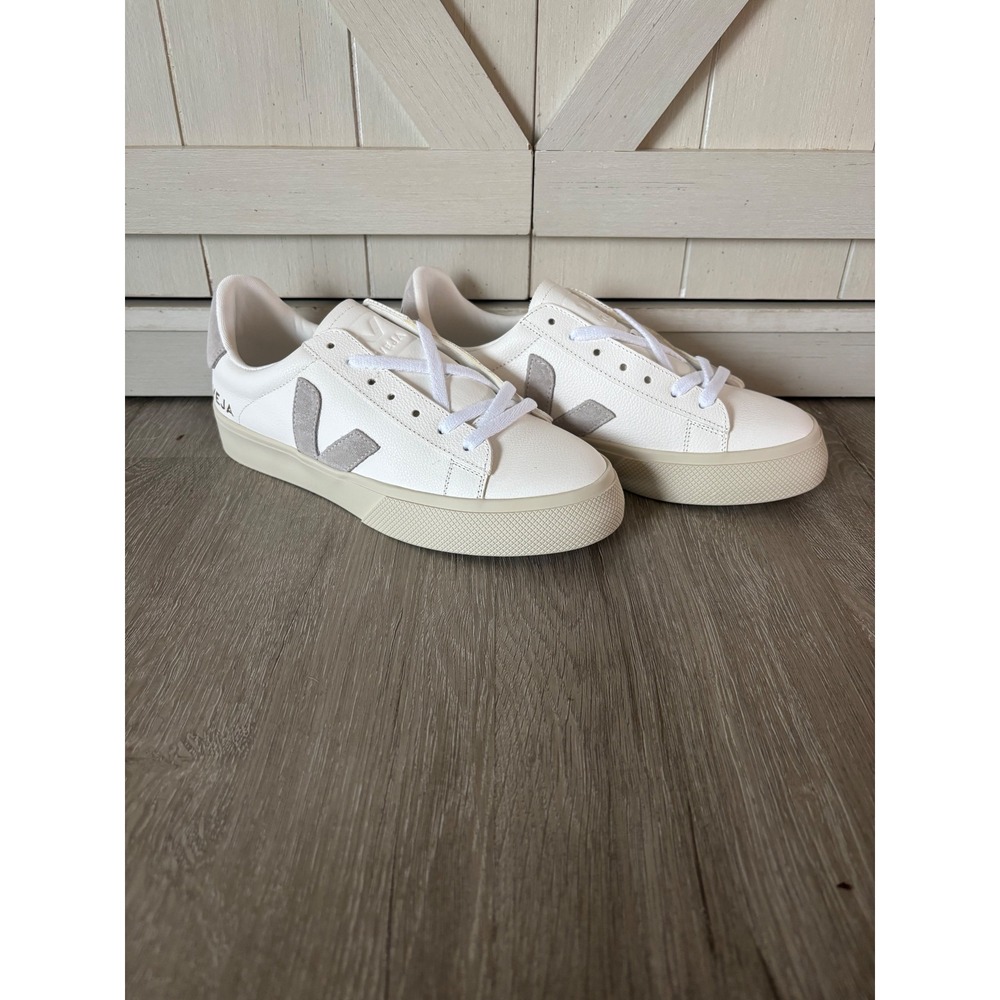 Veja White Sneakers with Beige Accents - Picture 4 of 4